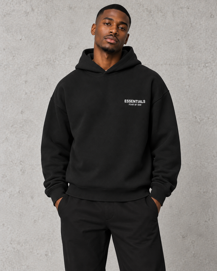 Essentials FOG SS25 Hoodie Black/White
