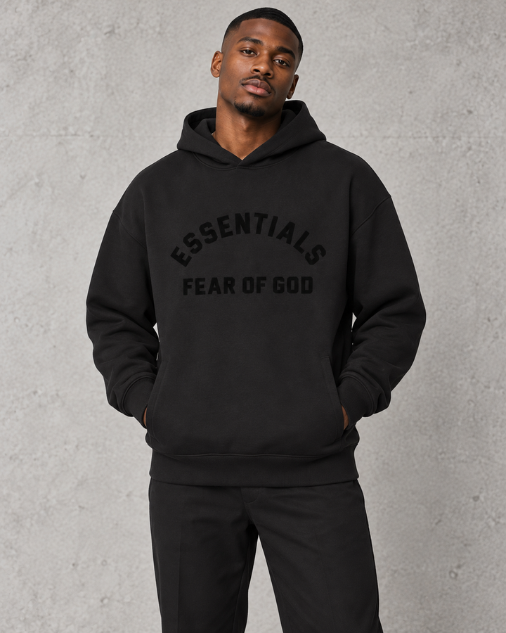 Fear of God Essentials SS23 Hoodie - Jet Black