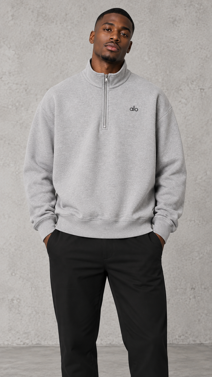 Alo Quarter Zip Grey
