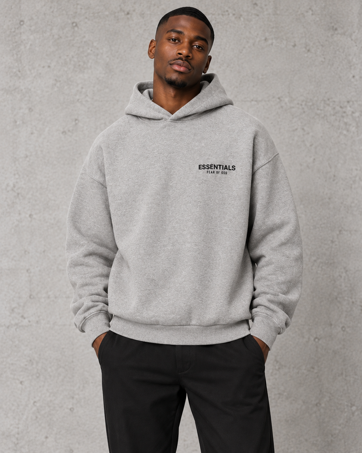 Fear of God Essentials SS25 Tracksuit Hoodie - Heather Grey