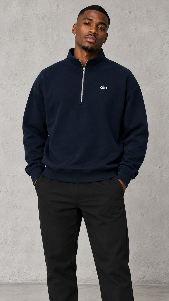 Alo Yoga Quarter-Zip Top – Navy