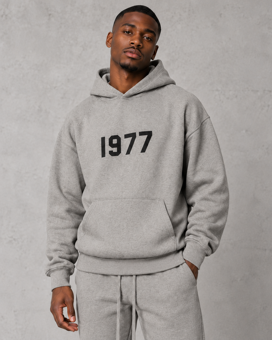 Fear of God Essentials 1977 hoodie in dark oats, sold separately