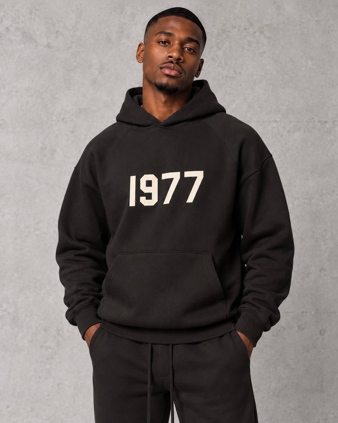 Fear of God Essentials 1977 hoodie in iron, sold separately