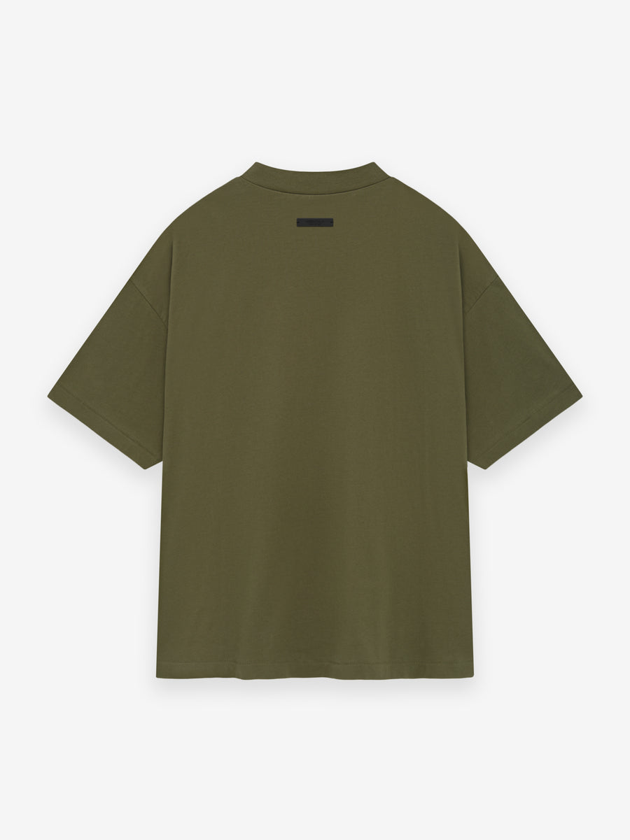 Fear of God Essentials FW24 T-Shirt – Military Green, rear view