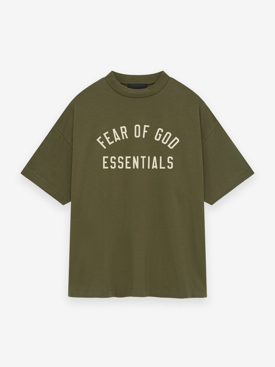 Fear of God Essentials FW24 T-Shirt – Military Green, front view