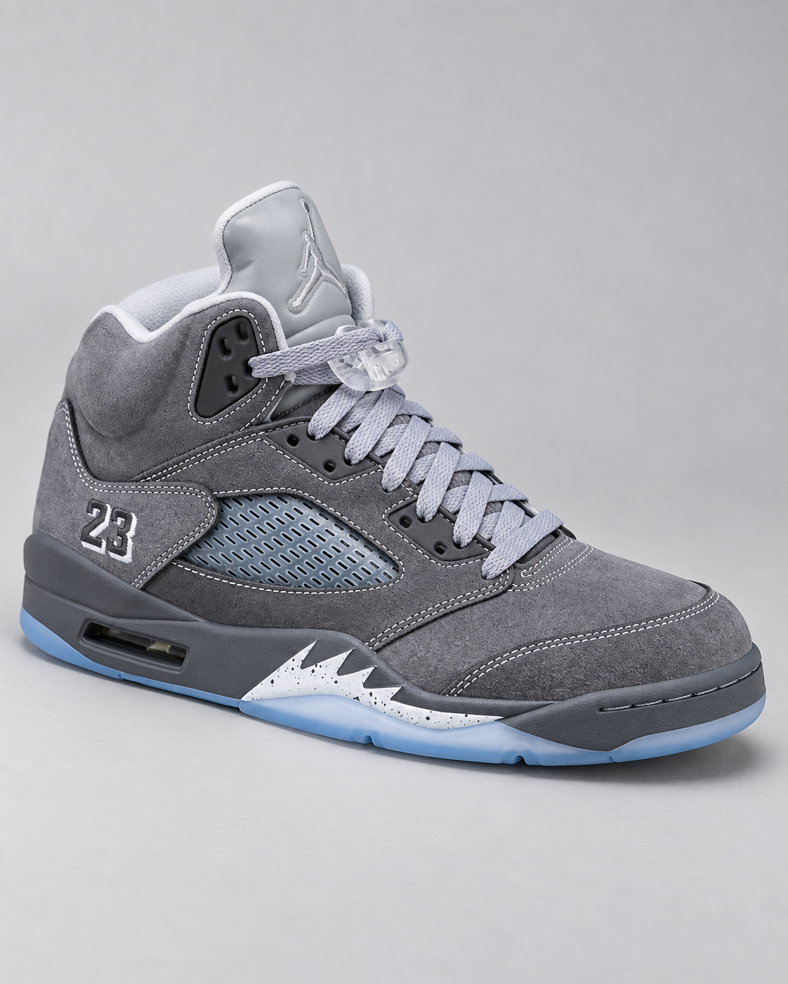 Air Jordan 5 - Wolf Grey — studio product photo