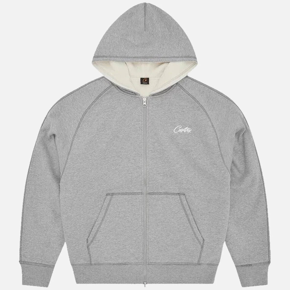 Corteiz Grey HMP Zip Up Hoodie